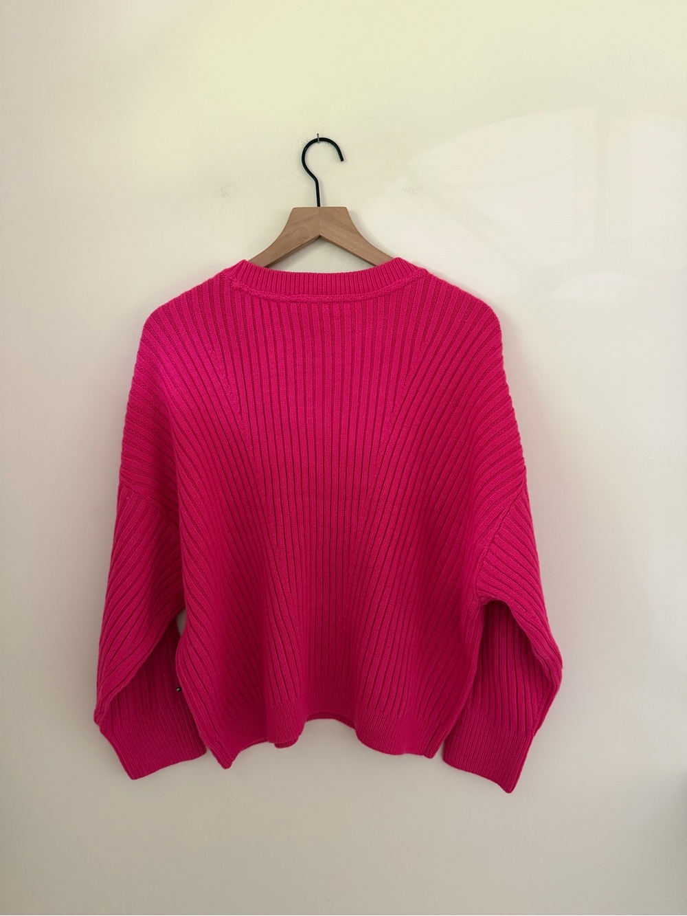 Tommy Hilfiger Pink Cable Knit Crewneck Sweater Women’s Large NWT - Picture 4 of 9